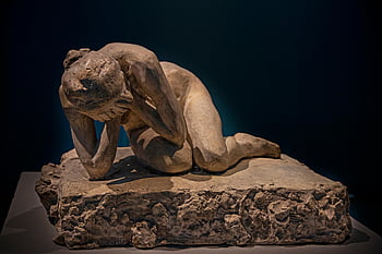 Plačká žena, sochařství, Slezské muzeum, katowice, Polsko