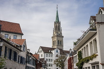 švýcarsko, Evropa, historické centrum, budova, východní Švýcarsko, město, v centru města, kostel, kostelní věž, architektura, Laurenzen