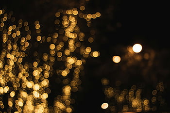 bokeh fotografie, rozmazané světla, Golden Bokeh, tmavé pozadí, fascinující displej, bokeh efekt, noční fotografie, abstraktní světla, bokeh světla, Zlaté kruhy, bokeh pozadí