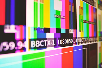 fladskærm skærm, farve barer, Levende testmønster, Farverige barer, moderne design, BBCTX-1, 1080i, 59,94, tv -testmønster, skærmdisplay, skærmen