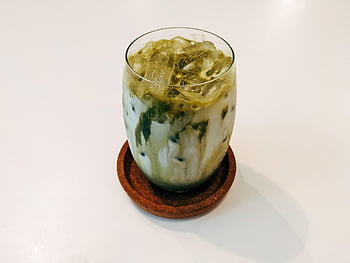 latte matcha, tè, bere, ghiacciato, tè verde, bevanda, rinfresco, bar, caffetteria, bicchiere, tazza