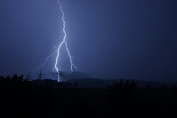 fulmine, notte, tempesta, drammatico, natura, tempo metereologico, temporale, tuono, cielo