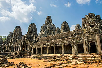 chrámu bayon, buddhistický chrám, Kambodža, chrám, architektura, Asie, krajina