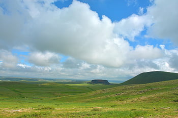 prairie, mountain, fields, meadow, grassland, plains, grass, landscape, horizon, nature, pasture