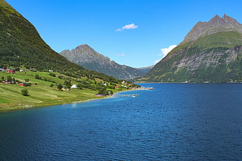 Skandinávie, Norsko, Příroda, polární kruh, může kajak, krajina, fjord, moře