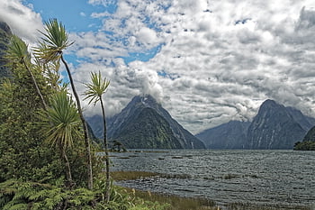 Nový Zéland, zvuk milford, fjord, voda, vrchol píku, hory, národní park fiordland, fjordland, národní park, Příroda, krajina
