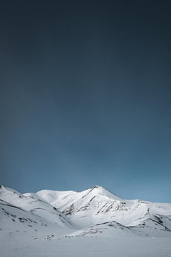 zasněžené hory, čisté nebe, longyearbyen, svalbard, zimní krajiny, ostrý pohled, Snow-pokryté vrcholy, horské scenérie, Arktická krajina, modrá obloha, zimní scény