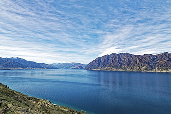 new Zealand, lake Hawea, lake, water, mountains, fiordland National Park, fjordland, national Park, nature, landscape, south Island