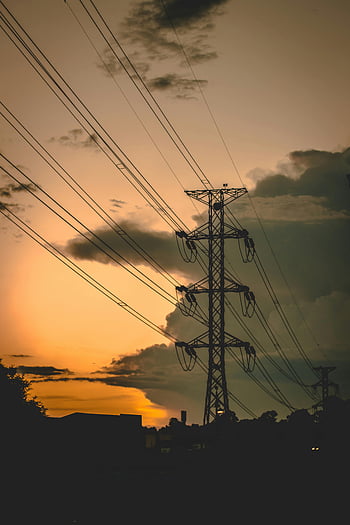 západ slunce, elektrické vedení, silueta, dramatická obloha, věž, elektřina, infrastruktura, večer, mraky, krajina, nástroj