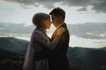 couple, love, romance, wedding, bride, groom, marriage, affection, together