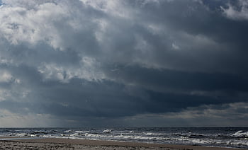 beach, sea, nature, coast, landscape, storm, sand, waves, riverbank, horizon, weather Changes