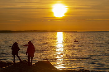 gulf Of Finland, st Petersburg, russia, beach, beauty, march, nature, landscape, sand, horizon, love