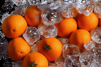 tangerines, orange, mandarin, healthy, vitamin, organic, fruit, ice Cubes, laptop Wallpaper, cool Backgrounds, frozen
