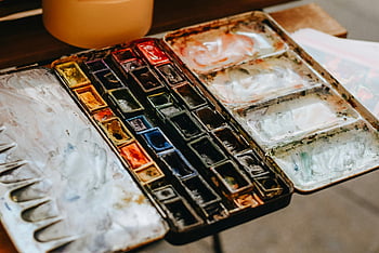 Akvarelmalingssæt, Levende nuancer, kunstnerisk inspiration, akvarel sag, malepaletten, Kreative værktøjer, kunst forsyninger, Farverige malinger, akvarel maling, kunst materialer, akvarelkunst