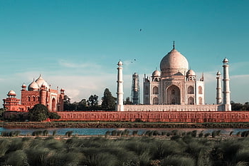 mehtab bagh, Inde, taj mahal, temple, monument, architecture, Agra, parc, Río Yamuna, ourdou تاج محل tāŷ mahal, templo