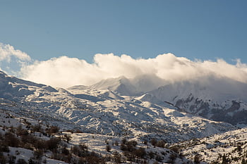 mountain, snow, winter, clouds, cold, nature, landscape, scenery, amazing, kastoria, weather