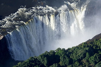 Viktoriiny vodopády, Afrika, Zimbabwe, řeka, Příroda, krajina