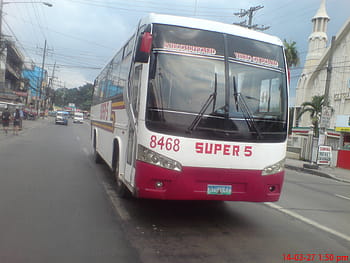 bus, PBPA, Philippine Bus Photographers Association, Super 5, 8468, air conditioned, video on board, street, vehicle, Philippines, transportation