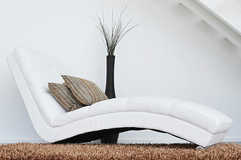 white leather couch, pillows, white lounge chair, plush carpet, relaxation, elegant furniture, modern decor, white interior, comfortable seating, indoor design, decorative cushions