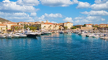 corsica, port, boats, ship, city, nature, marina, harbor, ocean, sea