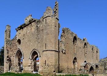 ruiny, historický, cestovní ruch, cestovat, starověké, budova, Kypr, famagusta, kostel, gotický, architektura
