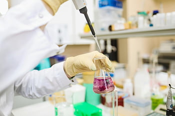 scientist, laboratory, pipette, chemical analysis, modern laboratory, lab equipment, lab technician, scientific research, lab experiment, beaker, gloves