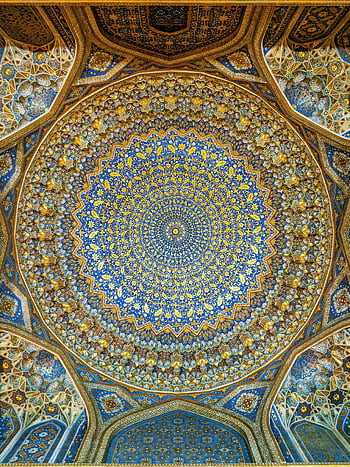 Tilya-Kori Madrasa, Samarkand, Uzbekistan, Islamic patterns, vibrant colors, intricate designs, ceiling art, architectural details, blue and gold, cultural heritage, historical site
