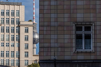 televizní věž, mezník, budova, Berlín, architektura, město