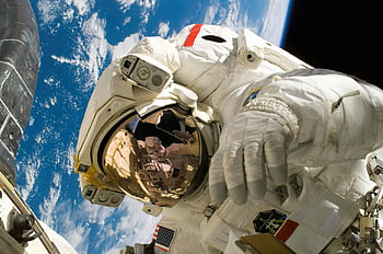 Αμερικανικός αστροναύτης, spacewalk, επιπλέει στο διάστημα, Γη στο παρασκήνιο, κοστούμι αστροναυτών, εξερεύνηση του διαστήματος, απώτερο διάστημα, nasa, Διαστημική αποστολή, Διεθνής Διαστημικός Σταθμός, διαστημική φωτογραφία