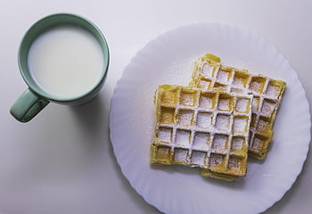 cibo, cialda, dolce, prima colazione, cialde, bianca, spuntino, cioccolato, isolato, wafer, delizioso