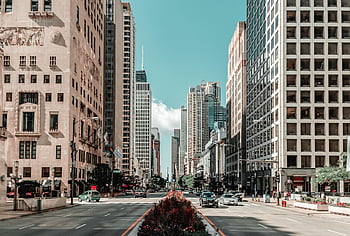 Chicago, město, Příroda, budova, panoráma, mrakodrap, architektura, městský, panoráma města, illinois, Amerika