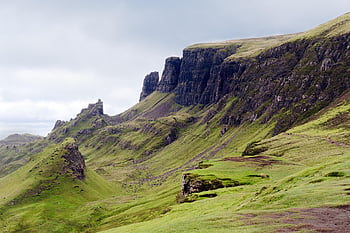 mountains, hills, rock Walls, cliffs, sheer Rock Walls, alpine Pasture, green, nature, hillwalking, hiking, mountaineering