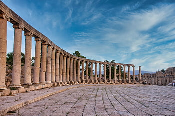 Ruinen, Säulen, Tempel, Stein, uralt, römisch, die Architektur, Archäologie, historisch, jerash, Jordan