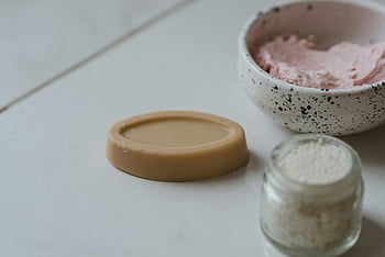 kosmetiske produkter, Naturlig hudpleje, nærbillede skudt, sæbe, skrubbe, marmoroverflade, hudplejeprodukter, naturlig sæbe, naturlig krat, skønhedsprodukter, hudpleje rutine