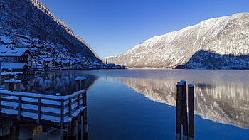 hallstatt In Winter, hallstättersee, upper Austria, salzkammergut, hallstatt, austria, seascape In Winter, winter Wonderland, winter Landscape