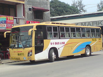 Autobusová linka V-1, SJDM, hospoda, Provoz města, Aircon Bus, Del Monte Motors, isuzu, Filipíny, PBPA, autobus, Japayuki