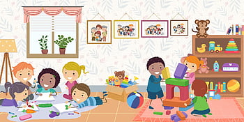 day Care Center, kindergarten, children, building Blocks, community, daycare, preschool, to Learn, to Paint, happy