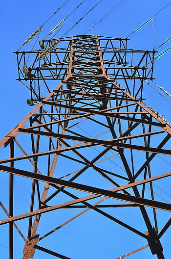 isolante, filo, colonna, energia, fornitura, elettricità, Linee, cielo, elettrico, cavi, industria