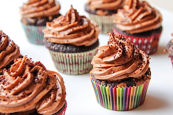 košíčky, čokoláda, muffin, jídlo, sladký, pečení, Lahodné, pekařství, pečivo, poleva, kakao
