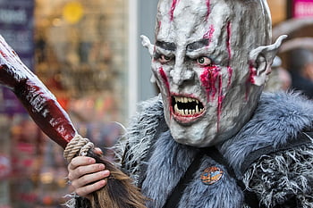 tradition, udendørs, Fasnacht, karneval, masker, maske, lucerne, Luzern, Schweiz, skræmmende, voldsom
