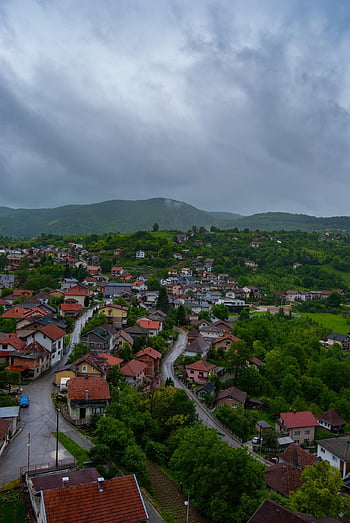 jajce, city, urban, sky, mountains, bosnia And Herzegovina, phone Wallpaper, europe, balkan, hd Wallpaper, nature