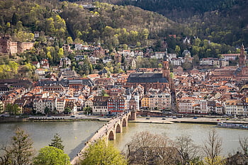 Heidelberg, náhrdelník, Německo, baden württemberg, baden-wuerttemberg, historické centrum, budova, jižní Německo, architektura, město, tok
