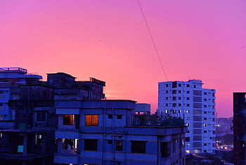 ville, immeubles, centre ville, architecture, crépuscule, après midi, tard dans l'après-midi, bel après-midi