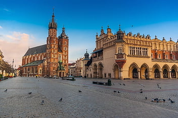 hlavní trh, Krakov, starého města, Polsko, architektura, památník, hrad, věž, starý, měst, Evropa
