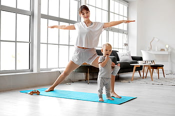 mother, child, yoga, exercise, family, female, fun, woman, parent, together, training