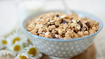 cereale, grano, cereali, ciotola di cereali, prima colazione, nutrimento, cibo, salutare, chiave, pasto, uva passa