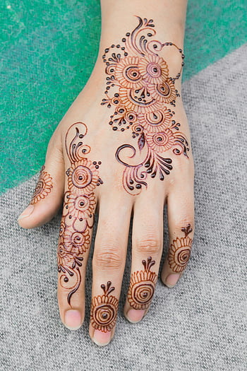 hand with mehndi, henna pattern, decorative henna, cultural artistry, mehndi tattoo, close-up hand, henna design, traditional henna, hand tattoo, mehndi art, henna artistry
