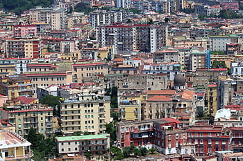 Neapol, napoli, Itálie, budov, město, italia, panoráma města, bytů, metropole
