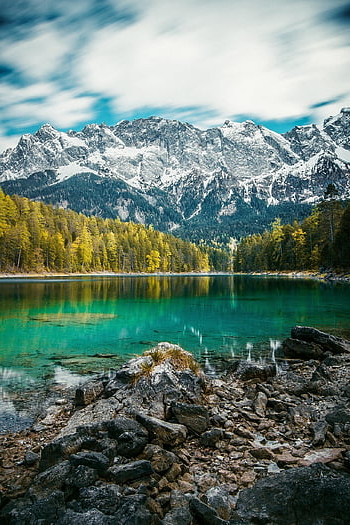 bergsee, jezero, Německo, allgäu, krajina, hory, Příroda