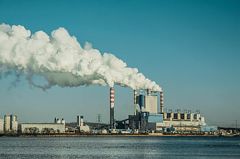 elektrárna, kouř, smog, znečištění, komíny, průmysl, komín, mraky, nebe, životní prostředí, Napájení